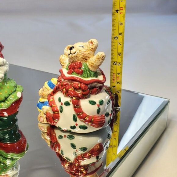 Fits and Floyd Holiday Elf Teddy Bear Christmas Salt & Pepper Shakers Holiday - Picture 6 of 7